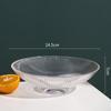 Glass Fruit Plate Tall Feet Transparent Glass Plate Snack Tray Dishes Dessert Bowl Cake Pan Fruit Salad Bowl Decorative Plates