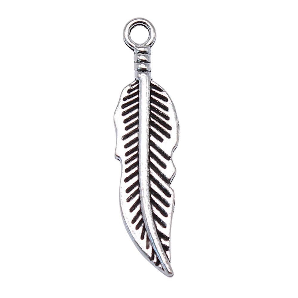 Feather Charms Multi Color Alloy Leaf Pendants For Boho Style DIY Jewelry Accessories