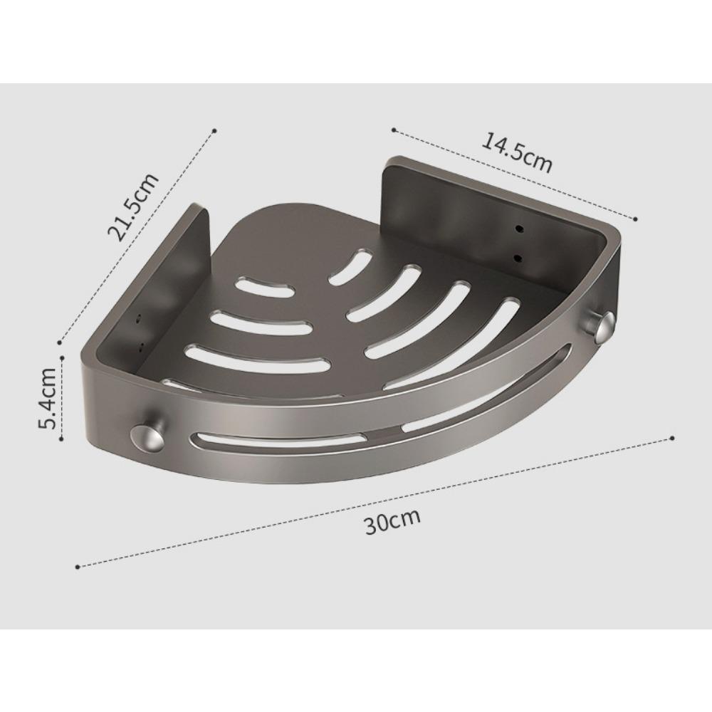 1/2/PCS  bagno WC mensola a muro triangolo doccia Rack di stoccaggio bagno Shampoo punzonatura a parete nero WC mensola ad angolo