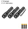 High Power T6 LED Flashlights Camping Torch 5 Light Modes Zoom Light Aluminum Alloys Waterproof Material External 18650 Battery