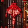 Lion Dance Fu Character Door Sticker Snake God of Wealth Wall Pendant  Home