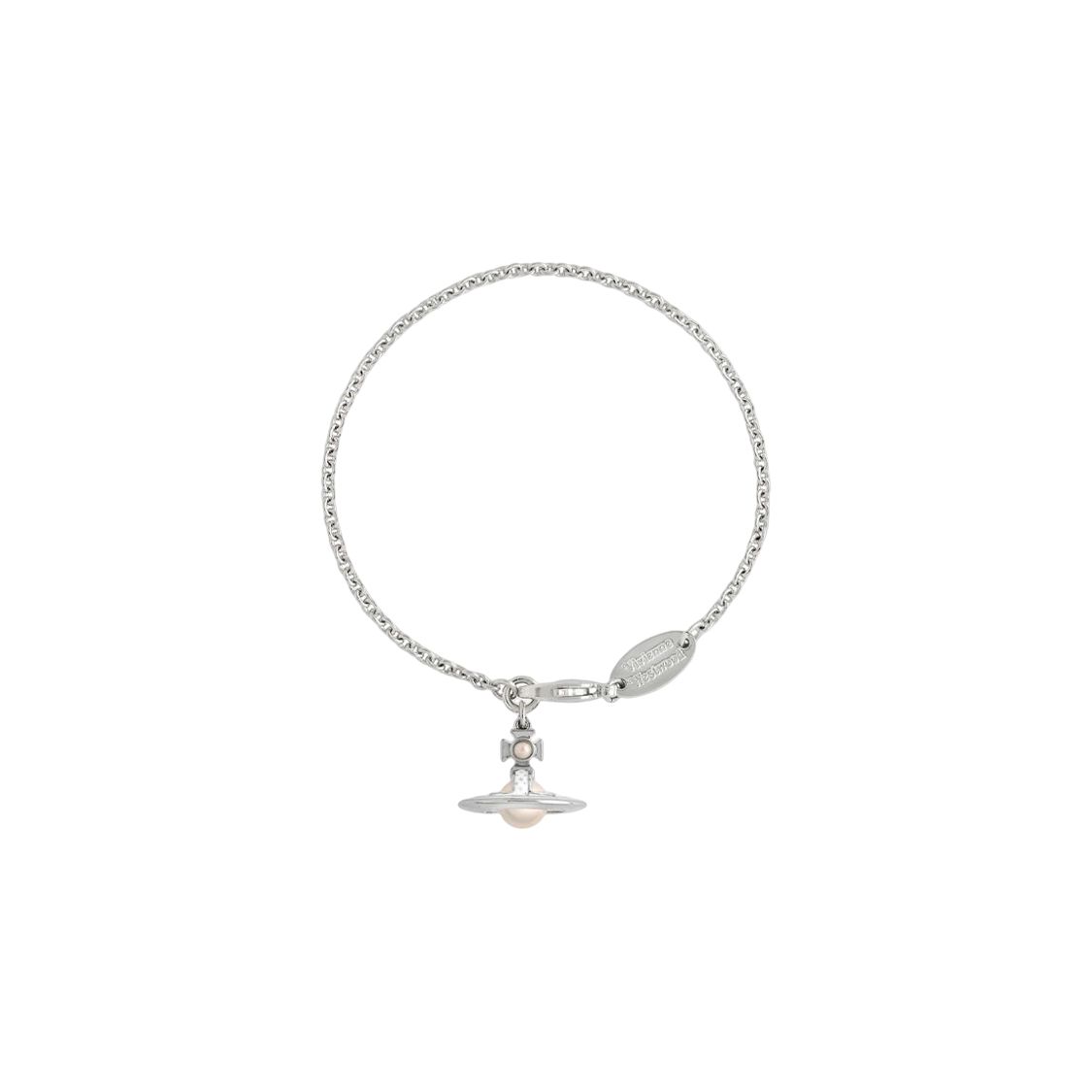 

Vivienne Westwood Simonetta Porcelain Glaze Pearl Pendant Chain Bracelet Women bracelet White Silver 61020175-02P113-CN Box