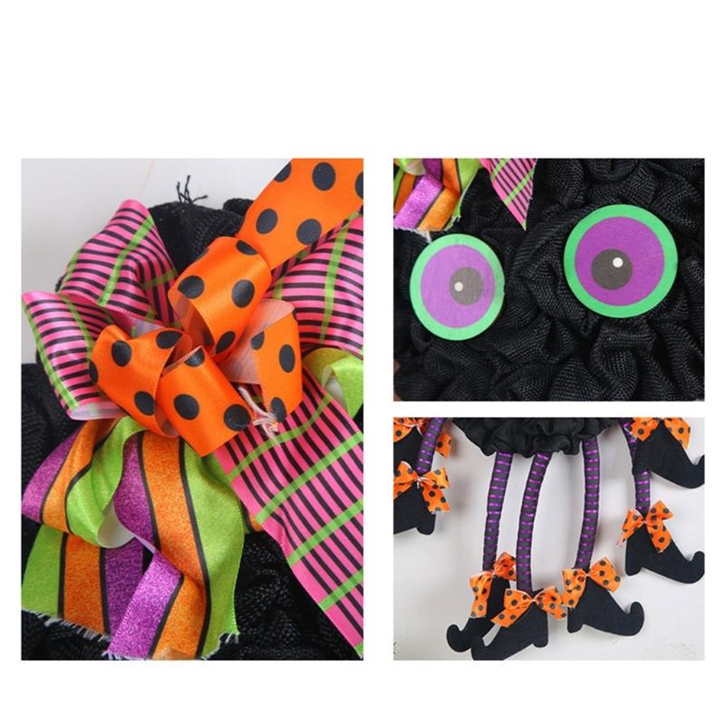 Halloween Multi Legged Witch Wreath Wall Front Door Decorative Indoor Outdoor Decoration Pendants Terror Decoration