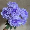 Multicolor Artificial Flower Peony 7 Heads Silk Petals Lifelike Peony Flowers Leaves Floral Arrangement Simulation Flower