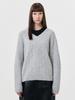 GENERALIDEA Wool Cable Raglan V-Neck Pullover [Light Grey] / Wbd3L05525