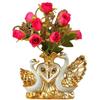 European Wedding Decor Crafts Ceramic Creative Room Decoration Handicraft Gold Swan Porcelain Figurines Decorations