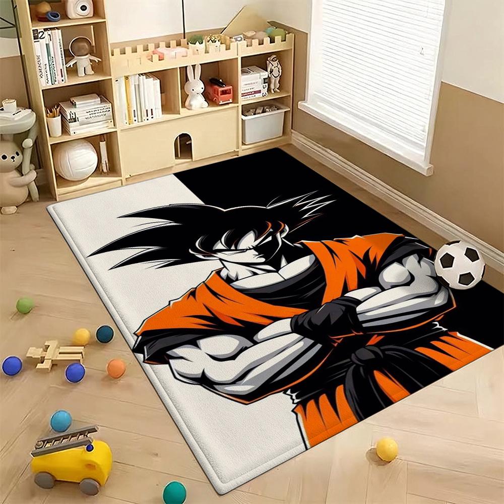 Super Saiyan Goku Patterned Rug Allseason Carpet For Kids Bedroom Play Area Home Decor Valentine'S Day Gift