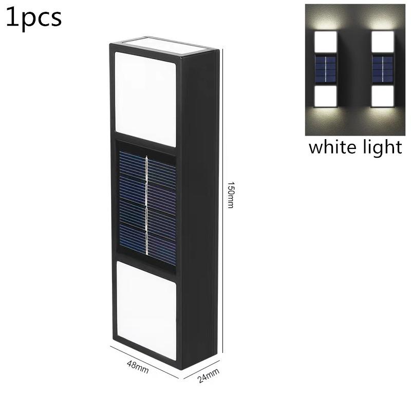 4pcs Solar Wall Lamp Outdoor Waterproof Solar Powered Light UP and Down Illuminate Home Garden Porch Yard Garage Decoration