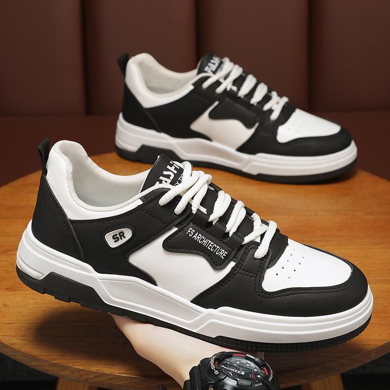 New Korean version trend board shoes student platform tide shoes leather surface men's shoes niche white shoes casual sports shoes running shoes