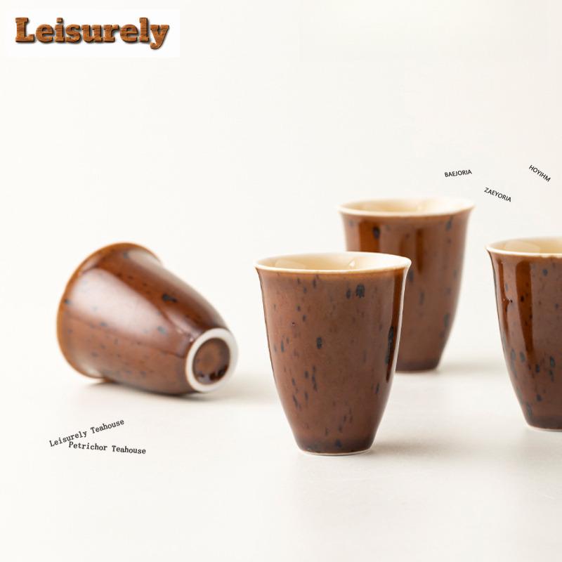 HOYIHM 11ml Xiangfei Porcelain Teacup Retro Tea Bowl Set of Cups Tea-tasting Smelling Cup Chazhan Master Cups Teaware Collection
