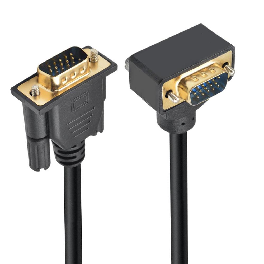 

DB-007-DN-1.0M Кабель-подовжувач VGA RGB тато - тато з кутовим роз ємом вниз 3COAX+6C для монітора/проектора/комп ютера As Shown A