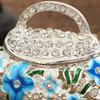Handbag Shape Mini Jewelry Storage Box Inlaid Gem Organizer Exquisite Alloy Earrings Ring Holder Storage Jar Unique Couple Gift