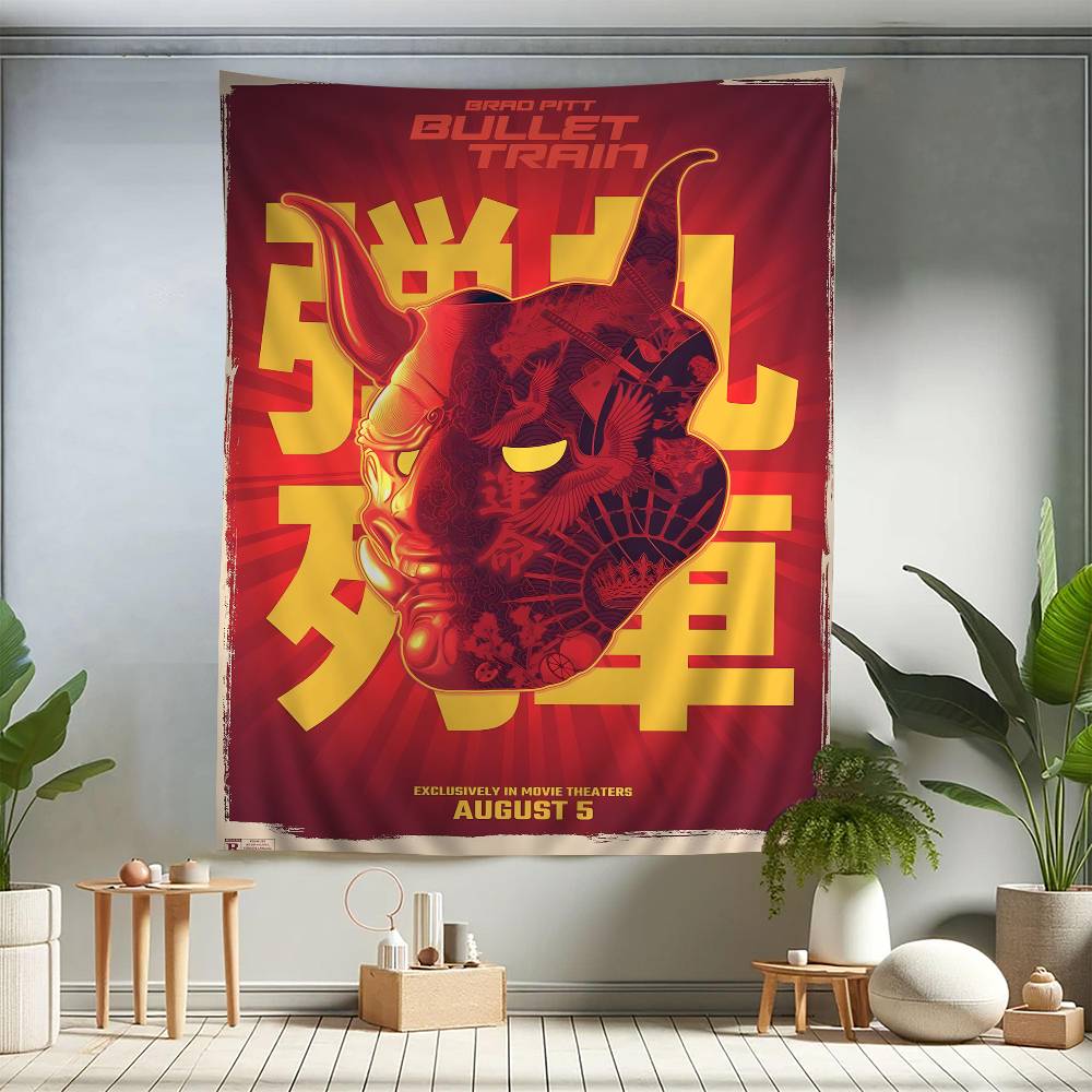 

High Quality Bullet Train Movie Cartoon Tapestry Art Science Fiction Room Home Decor Art Home Decor 74x94cm(29x37in)