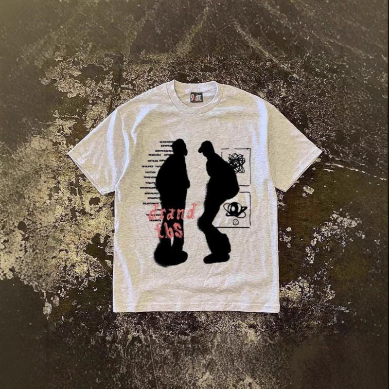 Oversized Vintage Graphic Print T-Shirt Unisex Women Heavyweight Cotton Short Sleeve Tee Casual Streetwear