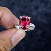Mozambique Garnet Gemstone 925 Sterling Silver Jewelry Ring Size Adjustable MM-3430