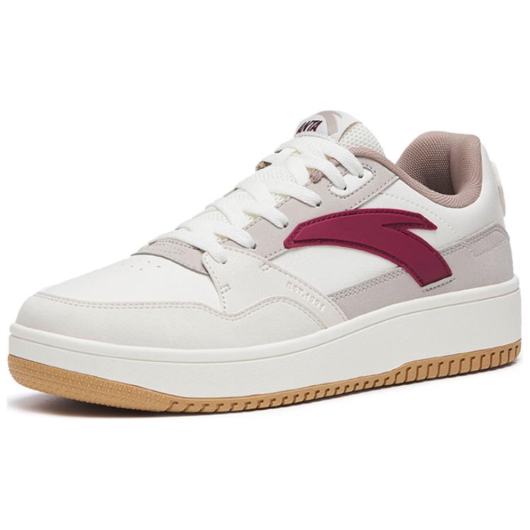 New Anta 982 Anti Slip Wear Resistant Low Top Skateboard Shoes Women's White Gray 122438063R-1