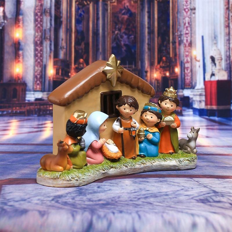 LED Lighted Christmas Houses Ornaments Mini LED Glowing House Resin Cottage China Mainland