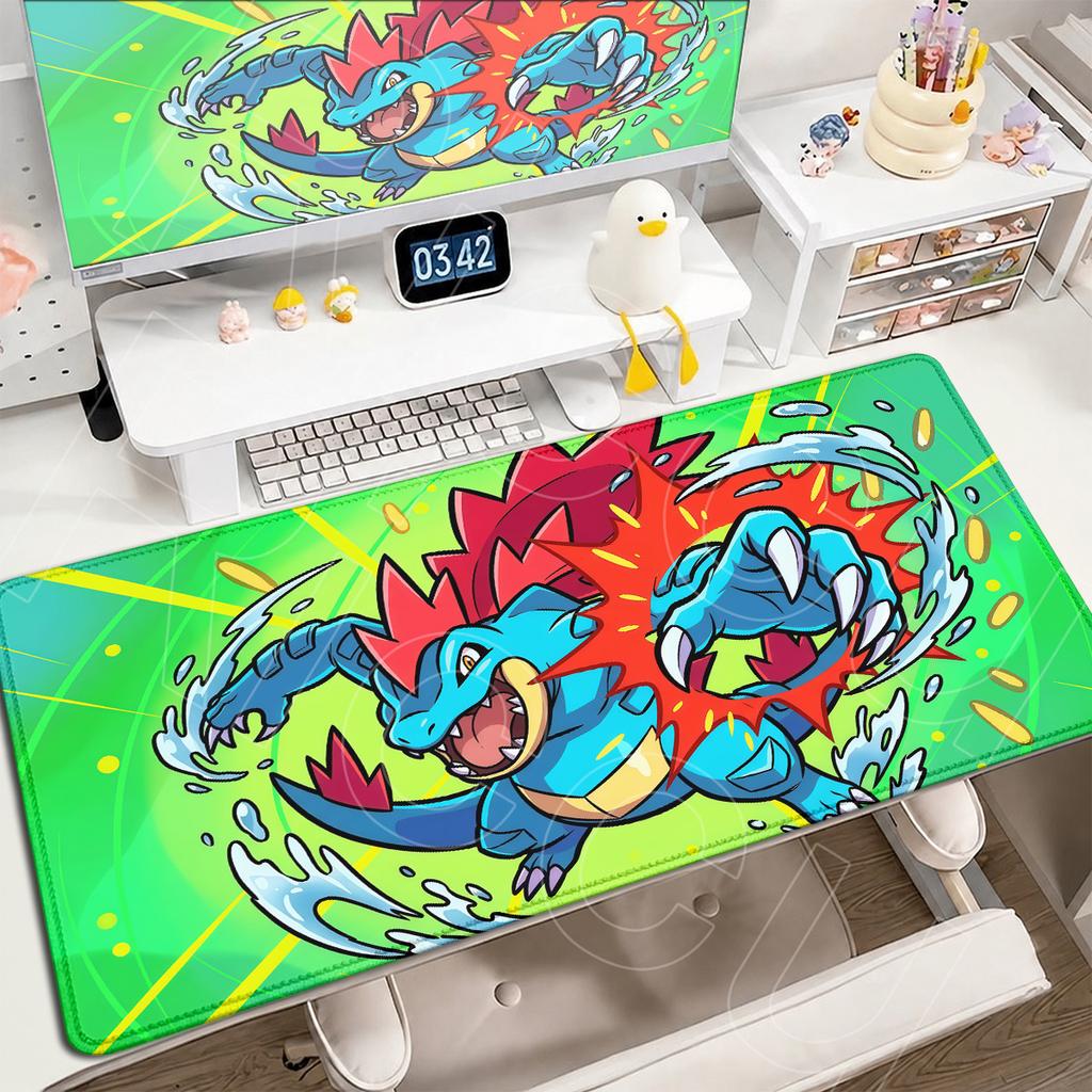 Laptop E-sport Gamer Desktop Decoration Mat HD Printing Anime Pokemon Feraligatr Mouse Pad XXL Washable Computer Keyboard Carpet