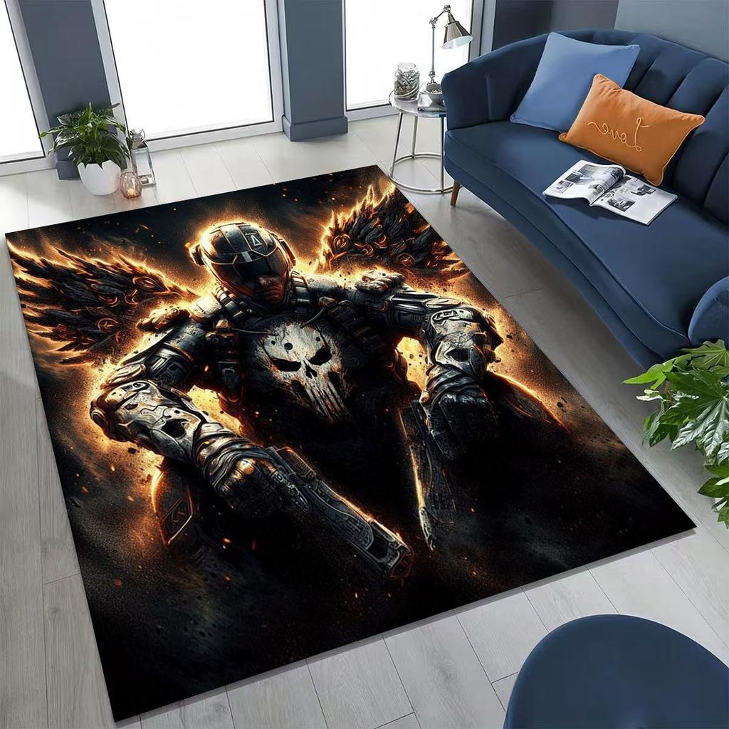 Classic Game Call of Duty Ghost Simon Cartoon Art  Rug for Bedroom Living Room Sofa Home Doormat Decor,Kids Non-slip Floor Mat