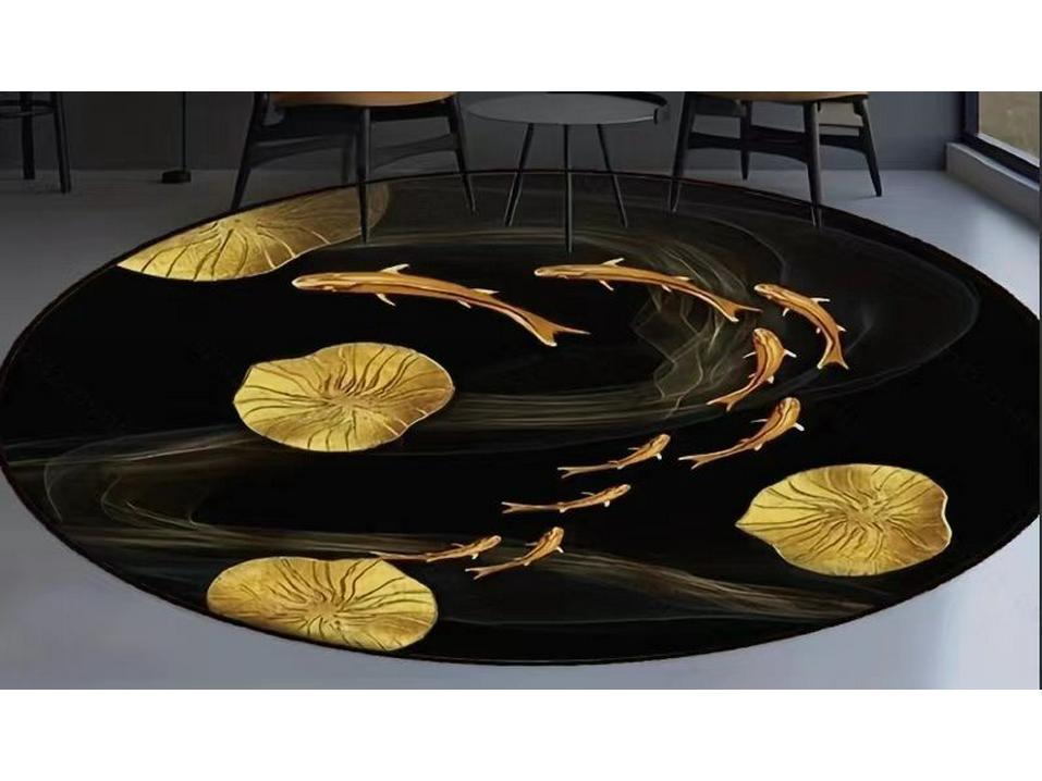 

Роскошный круглый нескользящий бархатный ковер для гостиной и спальни 200x200cm (Crystal Velvet)