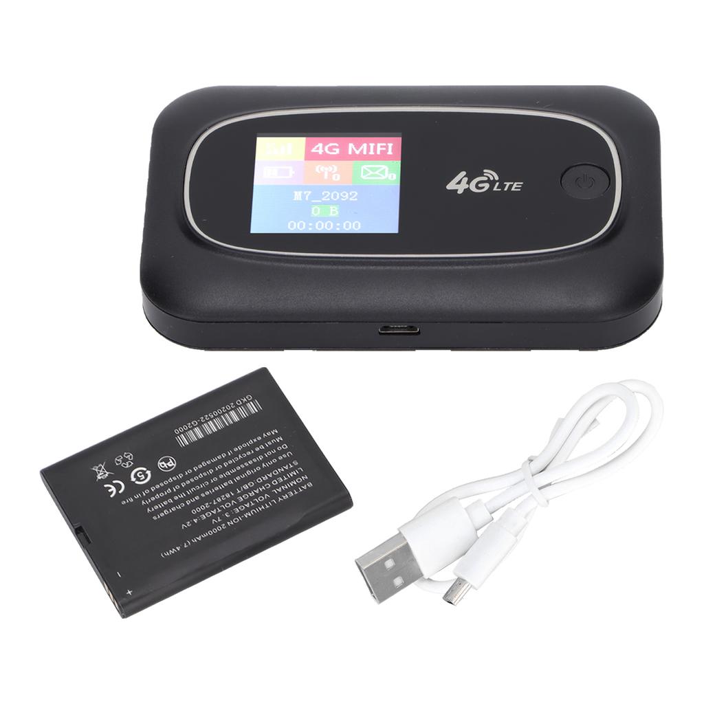 4G WiFi Hotspot Travel Router LED Display Screen Wireless Router with SIM Card Slot for Smartphone Laptop