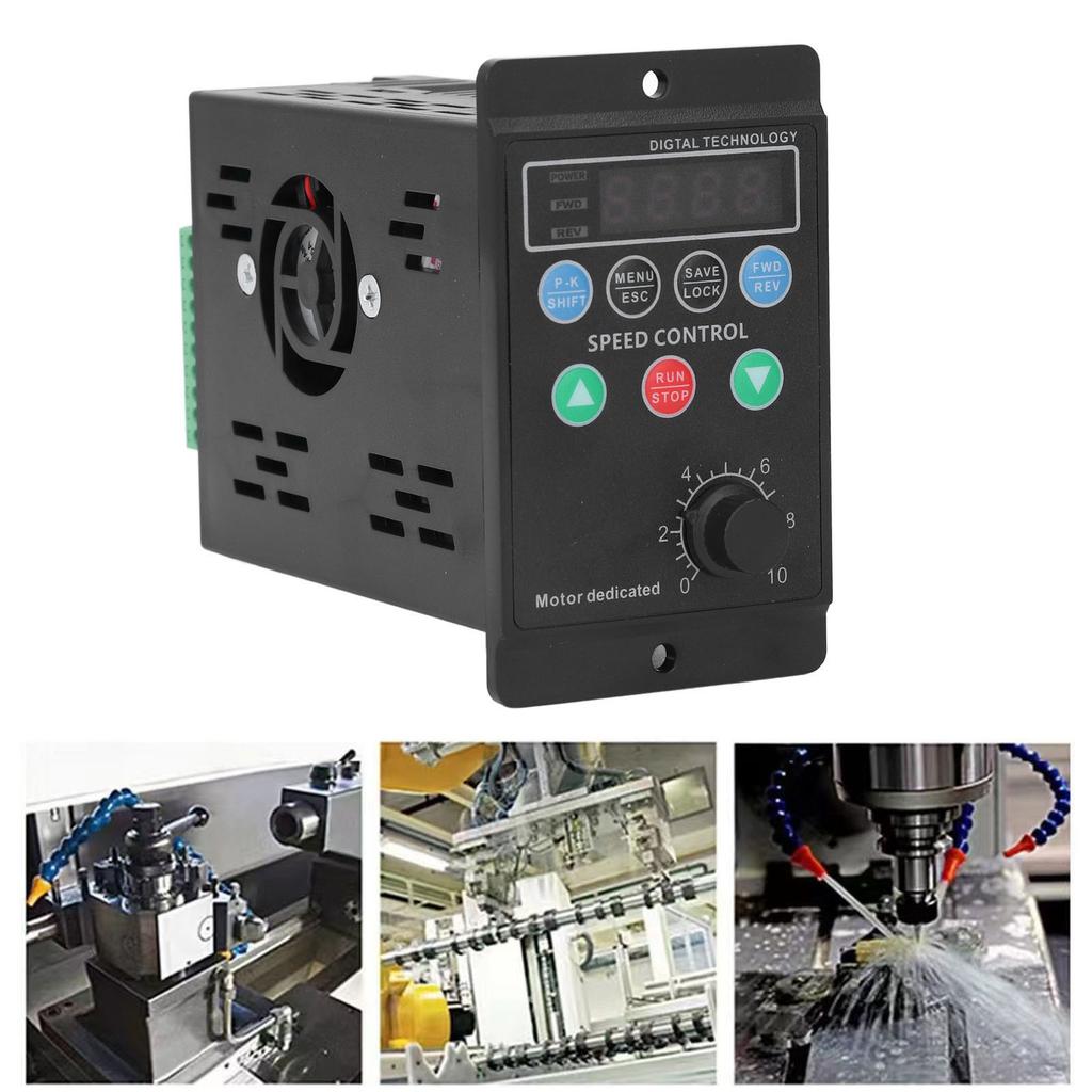 Variable Frequency Drive 30W 1PH 176-264V Input 3PH 0-220V Output 0.1-400Hz LED Display Motor Speed Controller
