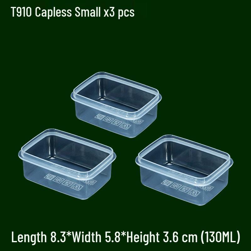 130ml Extra Small Transparent Rectangular Lidless Plastic Storage Box for Samples and Fresh-Keeping