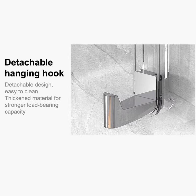 3pcs Removable Swivel Strong Suction Cup Hook Water And Moisture Resistant Suitable For Kitchen Bathroom