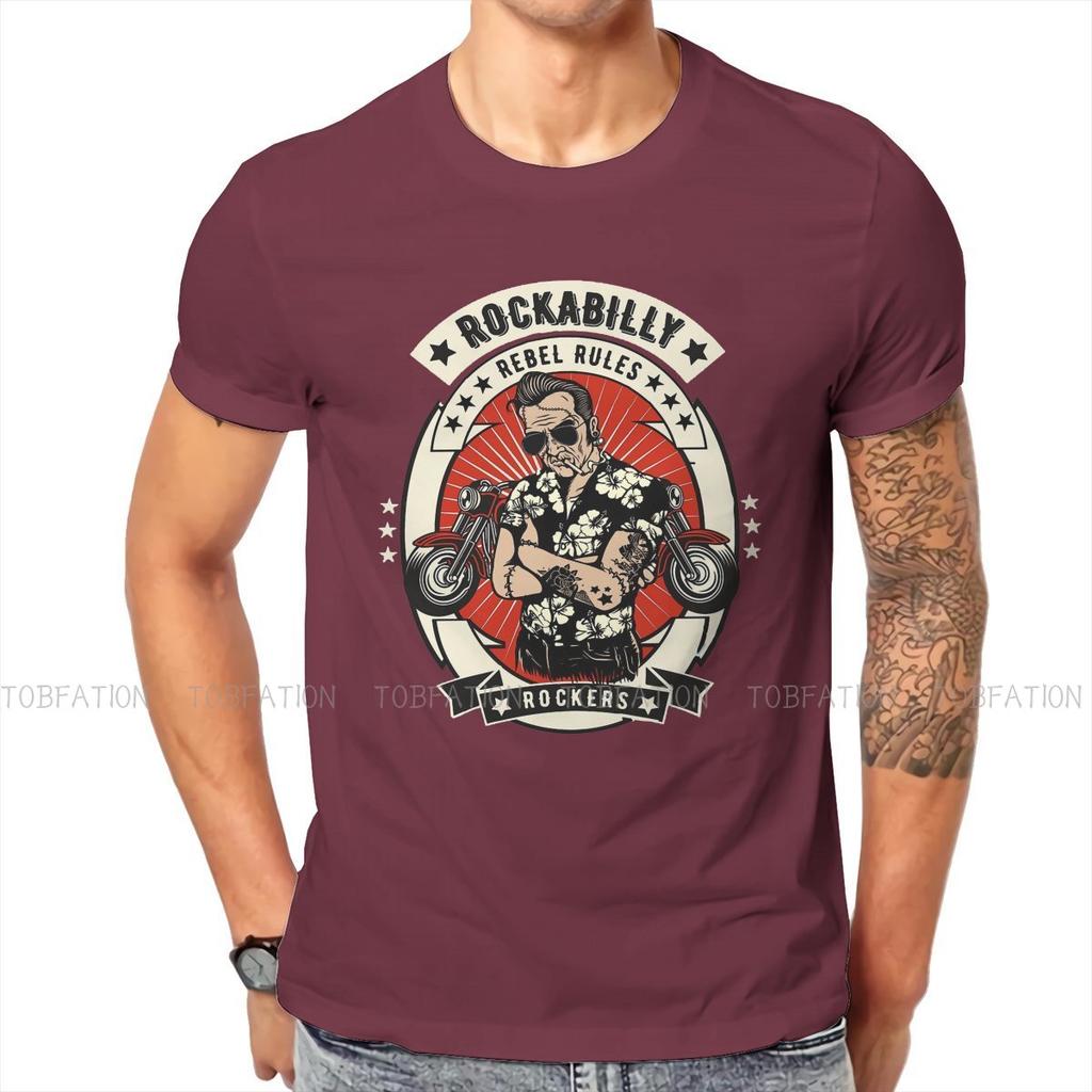 ZX Rockabilly Psychobilly Bikers Rock and Roll Vintage Rockers Essential T Shirt Classic Men Clothes Tops Cotton Crewneck T Shirt