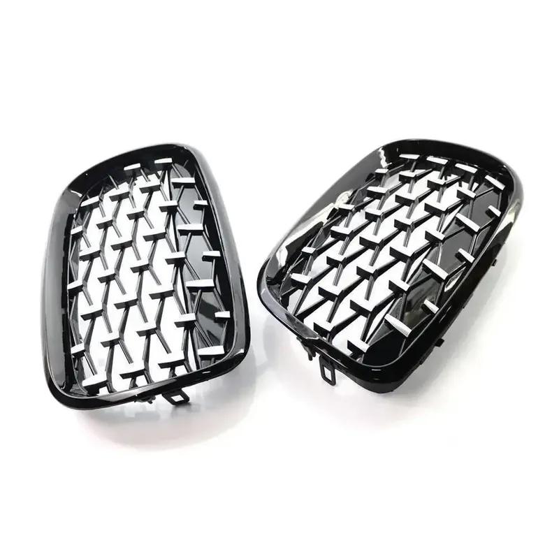 For BMW X5 E70 X6 E71 2007-2013 Front Hood Kidney Bumper Racing Grille Mesh Diamond Style Grill Car Replacement Accessories