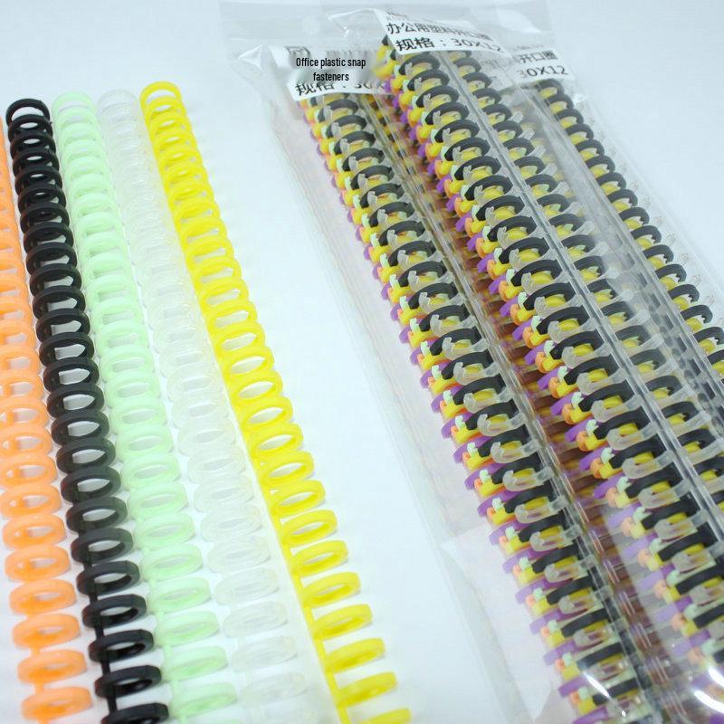 Plastic Loose Leaf Rings, 6-Pack - Openable Binding Strips for Office Use, Free Shipping