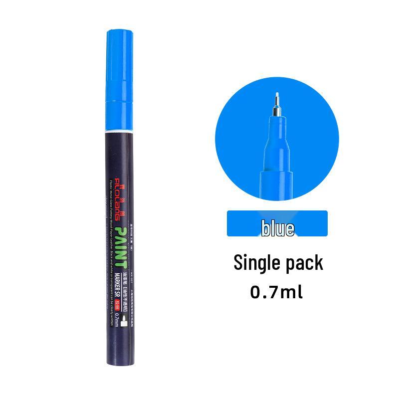 Feiluo Lang White Waterproof Metal-Plated Fade-Resistant Signature Marker for Touch-ups, Numbering, and Graffiti