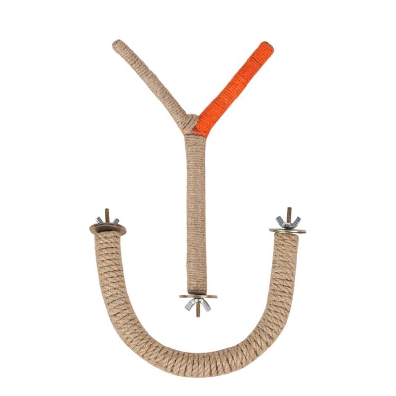 

2PCS Bird Standing Perch Screw Parrot Playstand Toy Grinding Perch Birdcage Accessories Entertainment Perch Standing Toy 1