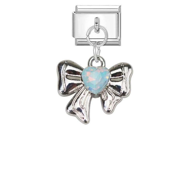 

Vintage Bow Knot Starfish Moon Star Butterfly Pendant Italian Charm Link Fit 9MM Bracelet Stainless Steel Women Men DIY Making
