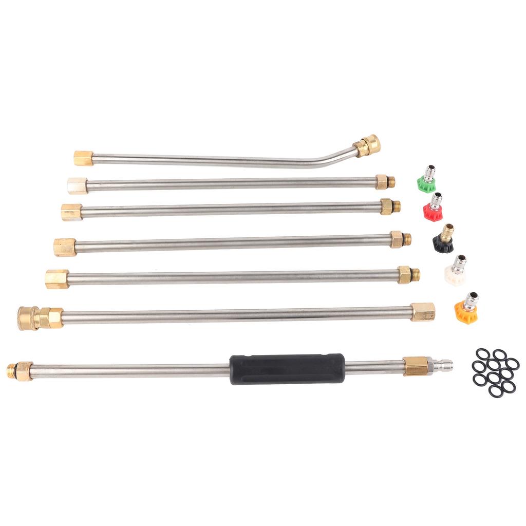 Pressure Washer Extension Wand Kit with 5 Nozzle Tips for Garden Lawn Agriculture Irrigation