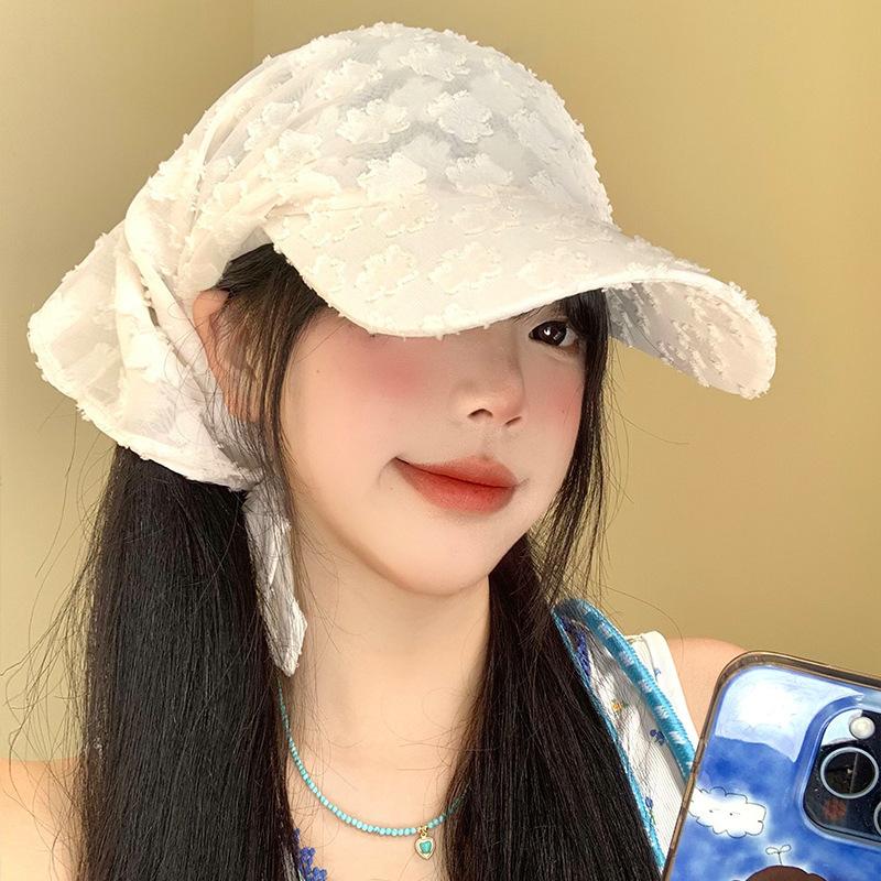 Korean Ins Blogger Sweet Lace Flower Headscarf Hat Bow Beret Niche Face Small Painter Hat