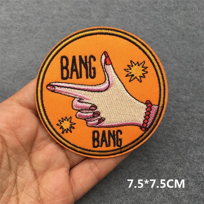 Embroidered Patches On Clothes Punk Patches For Clothing Diy Skull Stripes Stickers Cartoon Patches Appliques Badges