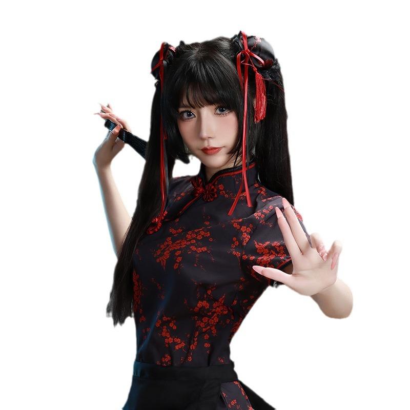 Sexy Underwear Chinese Lady Tight Cheongsam Passion Pure Desire Uniform Female Temptation Pure Desire Open Role Play