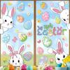 Easter Bunny with Eggs Static Cling Window Stickers for Glass Decoration 2026