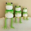 With Cloak Frog Plush Toy Comfortable Long Legged Frog Plush Doll Green Frog Doll Kids Gift