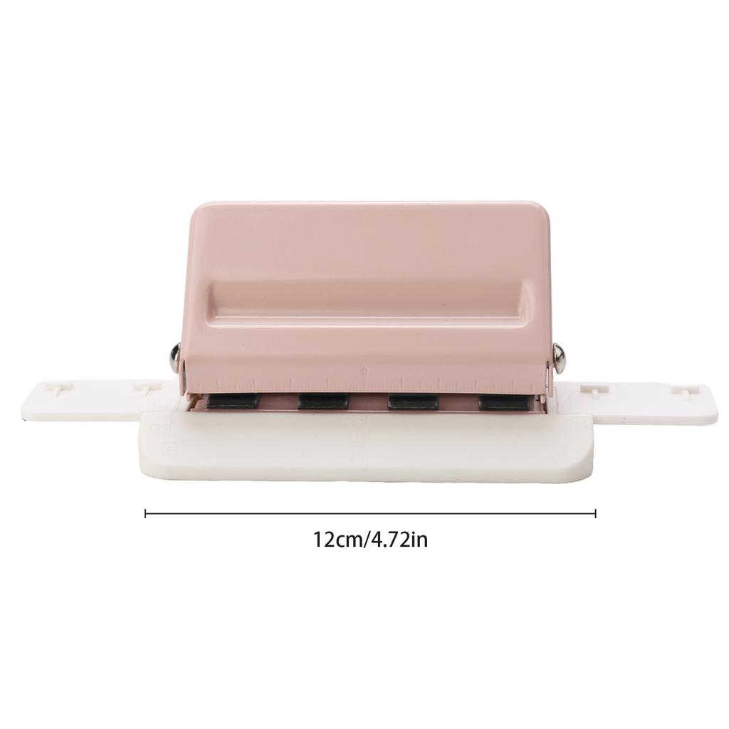 KW triO Handheld DIY Mushroom 4 Holes Punch Puncher Paper Cutter with Ruler 3 Sheets Punch Capacity for Office Home