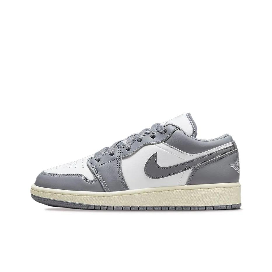 

Jordan Air Jordan 1 Низкие кожаные детские баскетбольные кроссовки Серые 563460-065 36