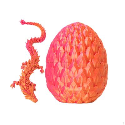 3D Printed Dragon In Egg Collectible Figurine Statue Set for Shelf Desktop
