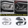 Stainless Steel Car Glove Box Sequ / Seat Adjust Button Panel Cover Trim For Renault Grand Koleos 2024 2025 Decor Accessories