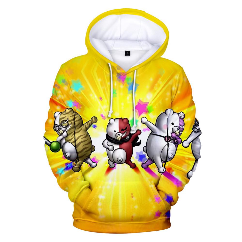 3 To 14 Years Kids Hoodie Danganronpa Monokuma 3d Printed Boy/girls Hoodies Dangan Ronpa Cartoon Sweatshirt Children Pullover