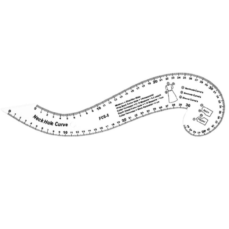 Francuskie szablony zakrzywionej linijki akrylowe linijki do szycia do precyzyjnego rysowania wykrojów odzieży cięcia tkanin krawiectwa