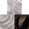 Punk Style Artificial Pearl Choker Necklace For Women With Alloy Pendant Spring