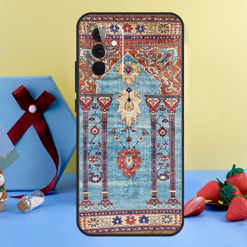 Persian Carpet Floral Pattern Case For Samsung Galaxy A13 A23 A33 A53 A73 A14 A24 A34 A54 A72 A52 A32 A12 A51 A71 A15 A25