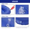 Professioanl Air Inflation Blue Seat Cushion Portative Chair Cushion  Foldable Back Cushion