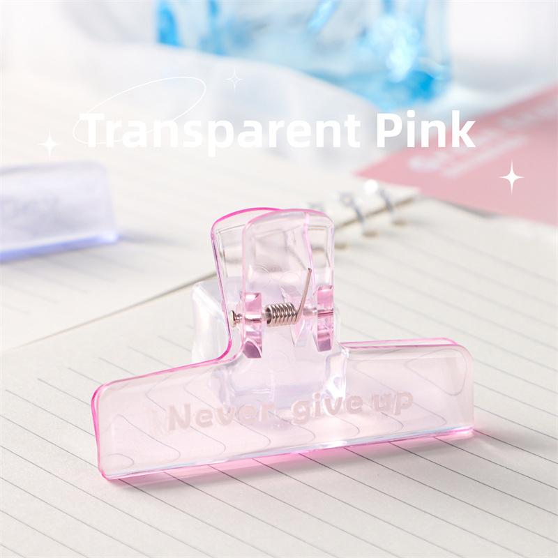 Simplicity Paper Clip Transparent Visible Acrylic Clip Scrapbook Sticker Storage Clip Student Supplies Lovely Stationery